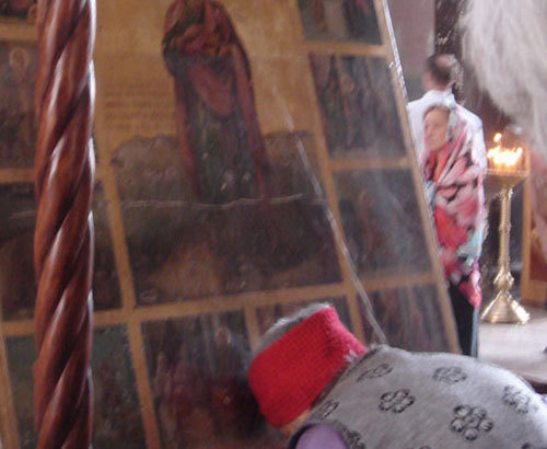 Икона с образом Святого Великомученика Пантелеймона Целителя в Свято-Пантелеймоновском соборе Ново-Афонского монастыря в Абхазии. Фото "Кавказского Узла"