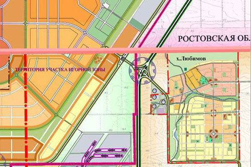 Фрагмент карты игорной зоны "Азов-Сити". Карта с сайта http://yeisk-online.ru