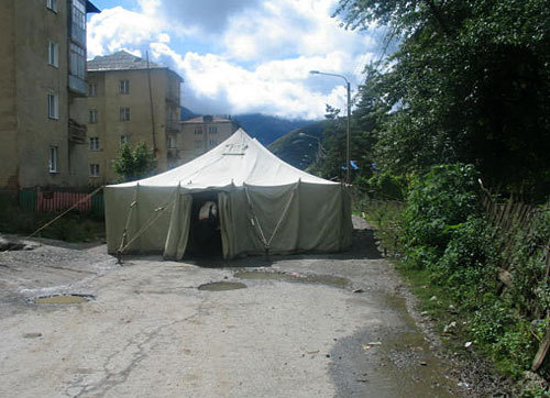 Южная Осетия, город Квайса после землетрясения. Фото "Кавказского Узла"
