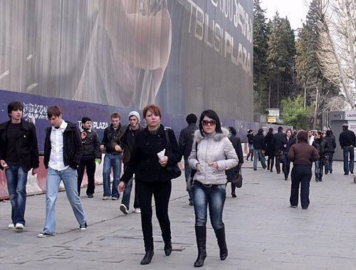 Грузия, Тбилиси, площадь Свободы, март 2010 года. Фото "Кавказского Узла"