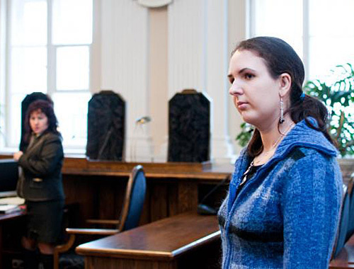 Эгле Кусайте в окружном суде Вильнюса, январь 2011 года. Фото: Rita Geciunaite, www.alfa.lt

