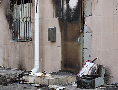 Последствие пожара в редакции "Народной газеты". Фото "Кавказского узла"