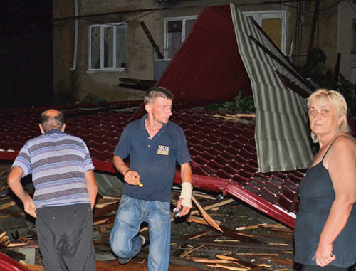 В результате ливня и ураганного ветра был нанесен урон региону Кахетия в Восточной Грузии. Фото http://www.ick.ge