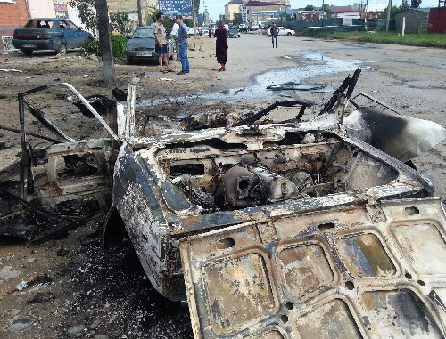 На месте взрыва в Дербенте 28 мая 2013 г. Фото: http://www.riadagestan.ru