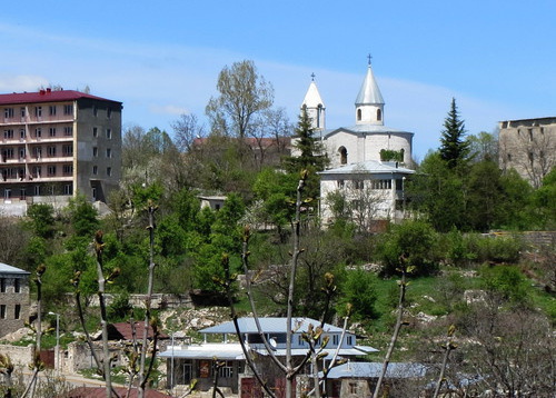 Нагорный Карабах, город Шуши, вид на церковь Сурб Ованнес Мкртич.Май 2013 г. Фото Алвард Григорян для "Кавказского узла"