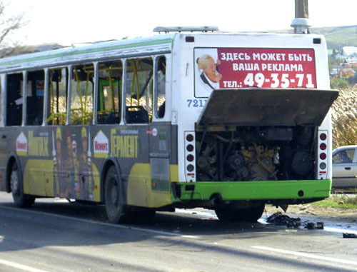 Взрыв в автобусе в Волгограде. 21 октября 2013 г. Фото: Пресс-служба МЧС