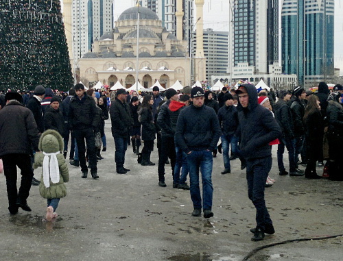 В центре Грозного. 2013 г. Фото "Кавказского узла"