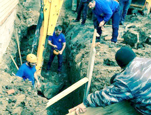 Спасательные работы. Фото пресс-службы ГУ МЧС РФ по Республике Ингушетия