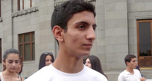 15-летний Шаген Арутюнян проходит по делу участников акции 5 ноября 2013 года. Фото Армине Мартиросян для "Кавказского узла"