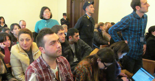 Во время заседания суда. Ереван, 30 января 2015 г. Фото Армине Мартиросян для "Кавказского узла"