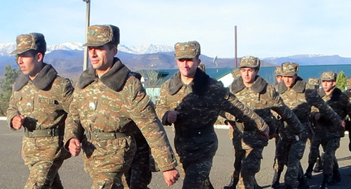 Солдаты в одной из воинских частей Нагорного Карабаха. Фото Алвард Григорян для "Кавказского узла"