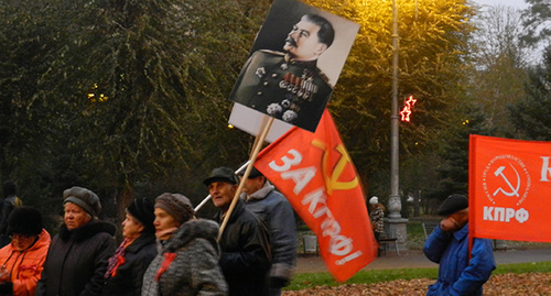 Митинг коммунистов в Волгограде, ноябрь 2014. Фото Татьяны Филимоновой для "Кавказского узла" 