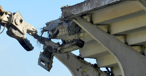 Демонтаж Центрального стадиона в Волгограде. Фото Татьяны Филимоновой для "Кавказского узла"