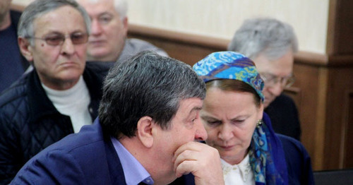 Адвокат Алауди Мусаев во время заседания суда. Фото Магомеда Туаева для "Кавказского узла"