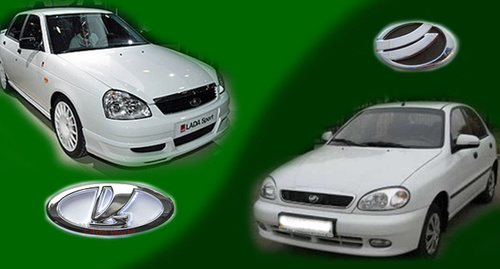 Логотипы автомобилей Lada Priora и ZAZ Sens имеют большое сходство. Коллаж "Кавказского узла"