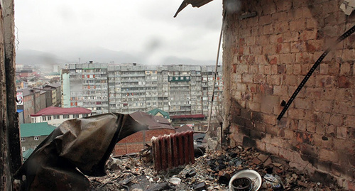 Остатки квартиры в сгоревшем доме. Фото Патимат Махмудовой для "Кавказского узла"