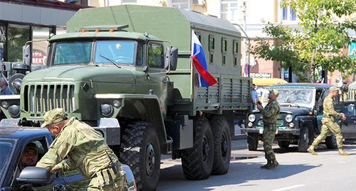 Машина силовых структур в Грозном. Фото Магомеда Магомедова для "Кавказского узла"