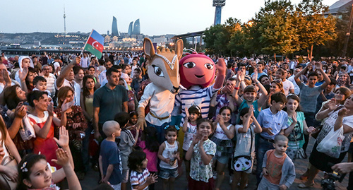 Символы Евроигр в Баку, 11 июня 2015 год. Фото Азиза Каримова для "Кавказского узла" 
