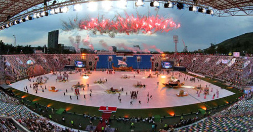 Открытие Европейского юношеского Олимпийского летнего фестиваля. Тбилиси, 27 июля 2015 г. Фото www.newsgeorgia.ge