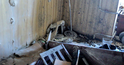 Квартира, пострадавшая в ходе спецоперации в Нальчике. 24 июля 2015 г. Фото Людмилы Маратовой для "Кавказского узла"