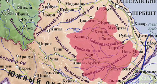 Карта территория проведения КТО. Кавказский узел.
