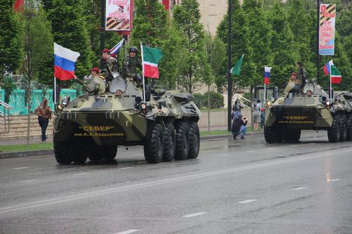 Военная техника батальона "Север". Фото Магомеда Магомедова для "Кавказского узла"