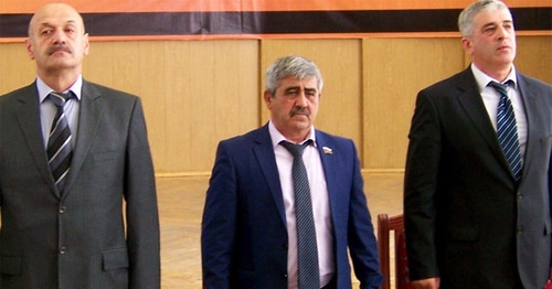 Атагиши Джанхватов, Заур Шахвердиев, Магомед Магомаев (слева направо). Фото Патимат Махмудовой для "Кавказского узла"