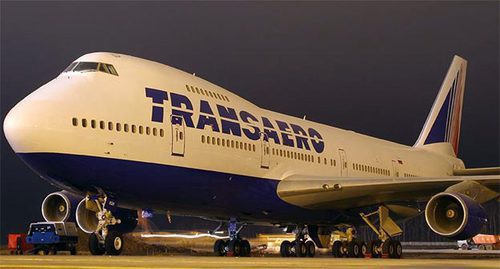 Самолёт авиакомпания "Трансаэро". Фото:  http://www.polet-bilet.ru/news/airline-quot-transaero-quot-first-performed-on-a-flight-to-rimini-747/