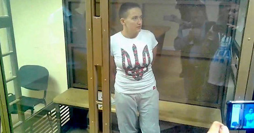 Надежда Савченко. Кадр из видео Мюрей Ротбарда http://www.youtube.com/watch?v=xIKV_DZKfeY