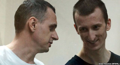 Олег Сенцов (слева)  и Александр Кольченко. Фото: http://www.svoboda.org/content/article/27269960.html