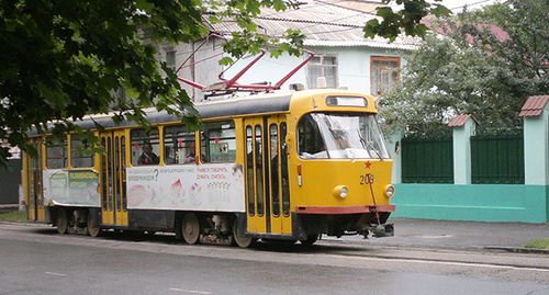Владикавказский трамвай. Фото: МаратС, https://ru.wikipedia.org/wiki/Владикавказский_трамвай#/media/File:Vladtramv.jpg