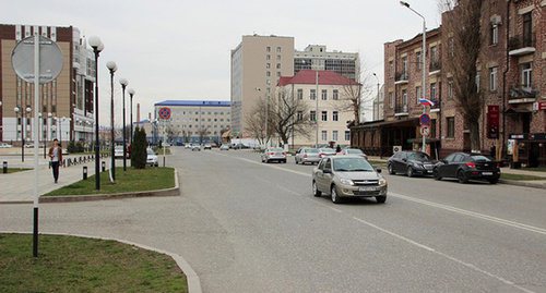 Улица Дагестанская, Грозный. Фото Магомеда Магомедова для "Кавказского узла" 