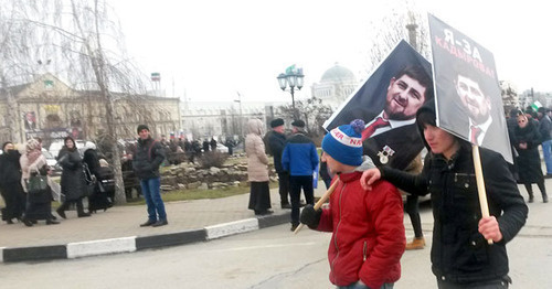 Участники митинга в Грозном. 22 января 2016 г. Фото Николая Петрова для "Кавказского узла"