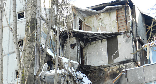 Разрушенный взрывом дом в Волгограде. 14 января 2016 г. Фото Татьяны Филимоновой для "Кавказского узла"