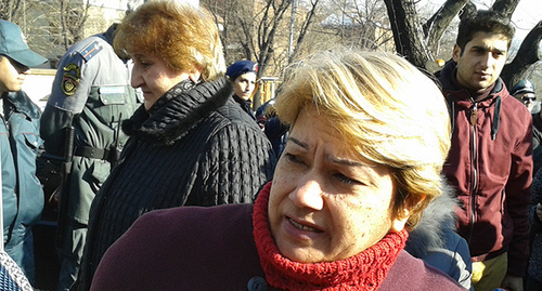 Бывшие сотрудники "Наирит" во время акции протеста. Ереван, ноябрь 2014 г. Фото Тиграна Петросяна для "Кавказского узла"