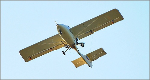 Самолет "Бекас" во время полета. Фото: Евгений Бичев, Wikimedia.org