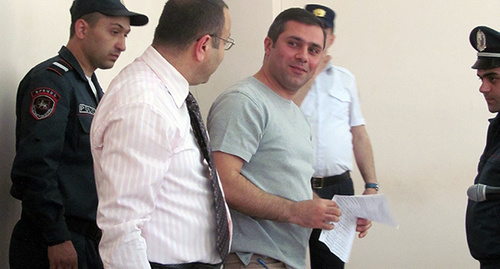Геворг Сафарян в зале суда. Фото тиграна Петросяна для "Кавказского узла"