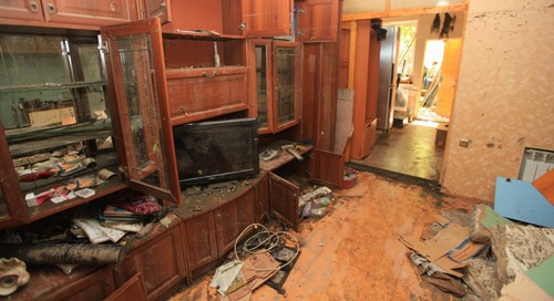 Комната в одной из квартир, пострадавших во время потопа в Ростове-на-Дону. Фото: http://rostov-gorod.info/press_center/news/139/44535/