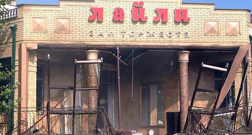 Махачкалинский банкетный зал "Лайли" после взрыва баллона с газом произошел сегодня в . Фото: Башир Алиев