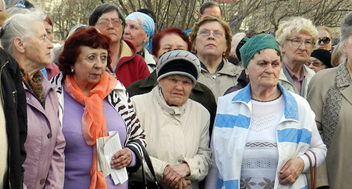 Участники митинга в Волгоград . Фото Татьяны Филимоновой для "Кавказского узла"
