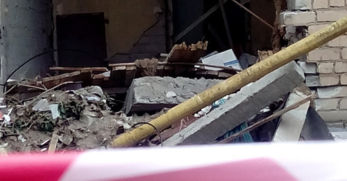 Строительный мусор после взрыва в доме. Волгоград, 16 июня 2017 г. Фото Татьяны Филимоновой для "Кавказского узла"