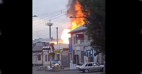 Взрыв на АЗС в Нальчике. 26 июля 2017 г. Фото: imurtazaev https://www.youtube.com/watch?v=1ROoOvMirX8