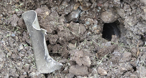 Остатки снаряда. Нагорный Карабах. Фото Алвард Григорян для "Кавказского узла"