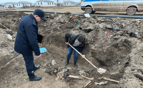 Человеческие останки обнаружены в Ходжалы. Фото: Генпрокуратура Азербайджана.