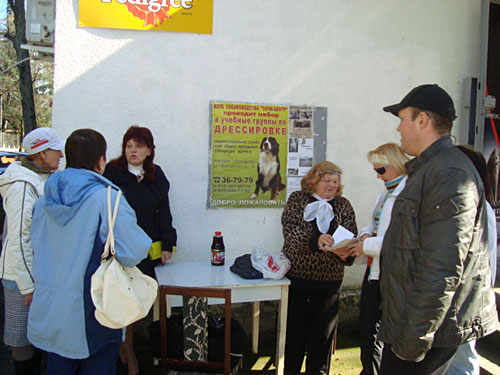 Собрание актива правления организации защиты бродячих животных на улице Чайковского, 43. 20 февраля 2010 года. Фото "Кавказского Узла"