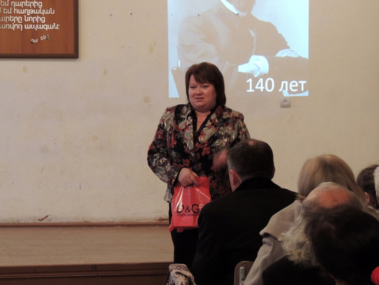 Председатель русской общины НКР Галина Сомова. Председатель русской общины НКР Галина Сомова.