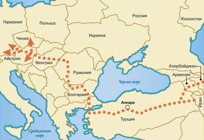 Проект газопровода Nabucco. Источник: en.ng.ru Проект газопровода Nabucco. Источник: en.ng.ru