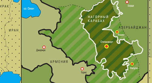 Нагорный Карабах на карте. Карта с сайта www.expert.ru Нагорный Карабах на карте. Карта с сайта www.expert.ru