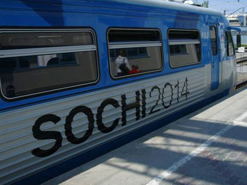 Олимпийский поезд. Фото с сайта http://sochi-2014.biz Олимпийский поезд. Фото с сайта http://sochi-2014.biz
