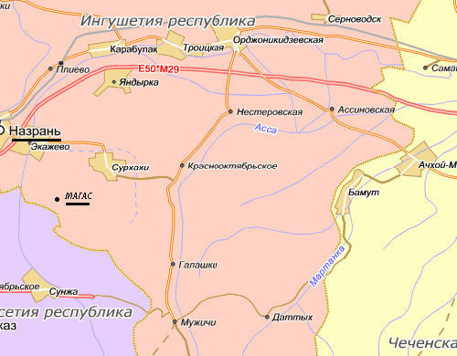 Фрагмент карты республики Ингушетия. Источник: www.venividi.ru/node/3030 Фрагмент карты республики Ингушетия. Источник: www.venividi.ru/node/3030